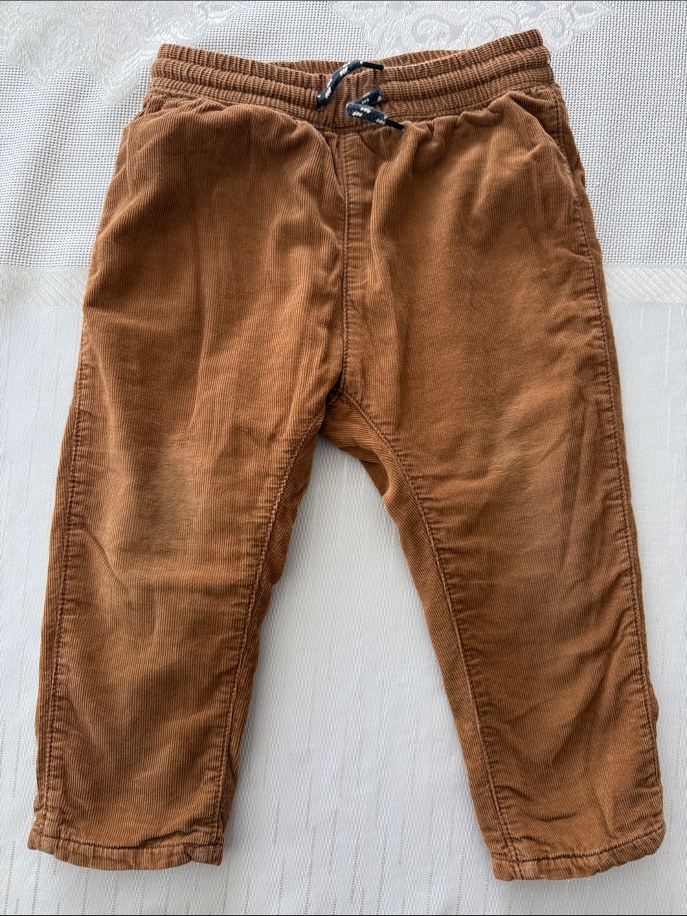 H&M Kids 12-17M Corduroy Jogger Pants in Warm Brown